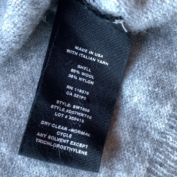 Helmut Lang wool blend gray sweater made in USA with Italian yarn size Large - Picture 8 of 10